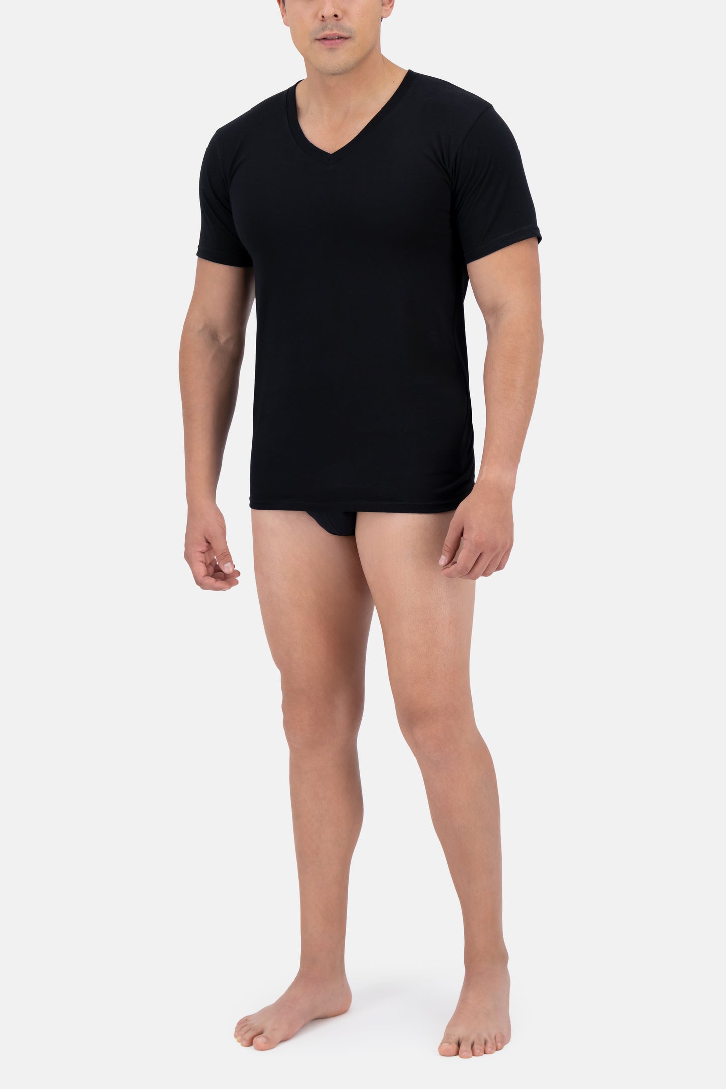 PLAYERA CUELLO V MANGA CORTA